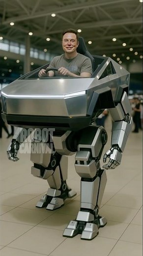 #tesla CyberWalker Demo — #elonmusk Test-Drives the Two-Legged #cybertruck Prototype at Berlin