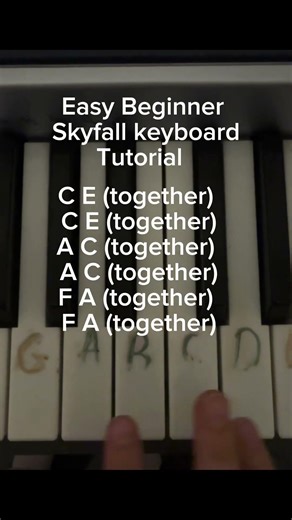 Easy beginner Skyfall keyboard tutorial