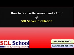How to resolve : Wait on the Database Engine recovery handle error during SQL Server Installation ?