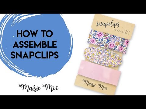 How to make Faux Leather Snap Clips - Hair Clip Tutorial - Maisie Moo Design