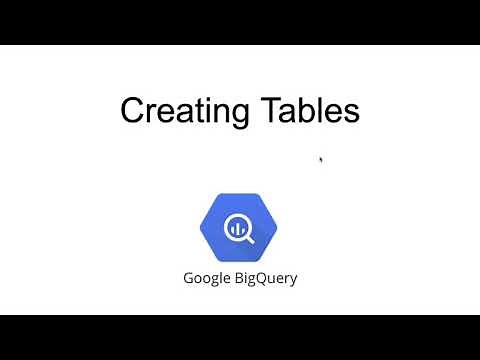 BigQuery - How To Create Tables