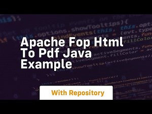 apache fop html to pdf java example