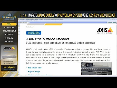 Axis Lab - CONFIGURE AXIS P7216 VIDEO ENCODER
