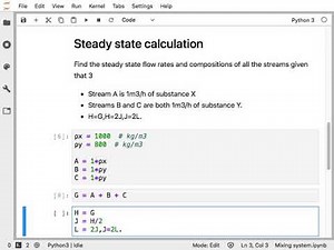 Mixing system simulation in Python