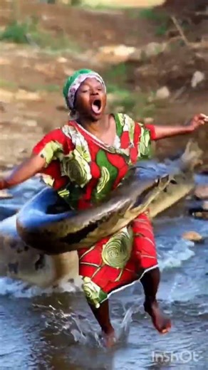 python snake attack the woman on her way from river