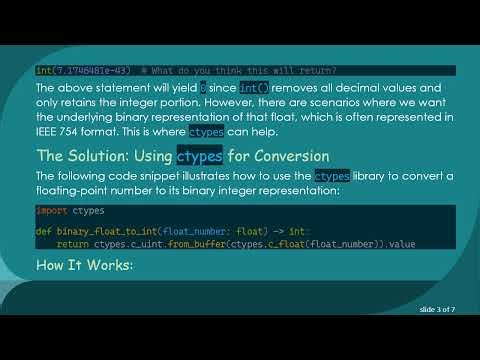 Converting Python Floating Numbers to Integers with ctypes