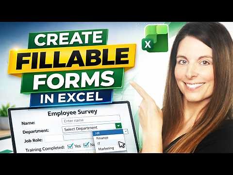 How to Create Fillable Forms in Excel - Employee Engagement Survey Fillable Form Template