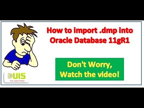 How to import .dmp file into Oracle Database
