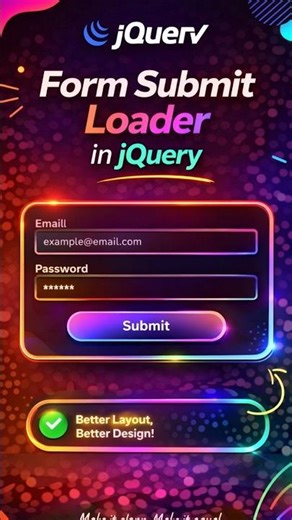 Form Submit Loader in jQuery | Show Loading on Submit #coding #shorts