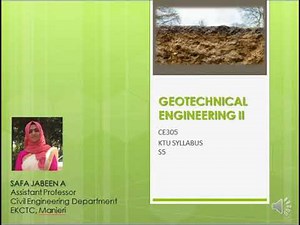 GEOTECHNICAL ENGINEERING II- MODULE 1- CHAPTER 1.2- NUMERICAL PROBLEM