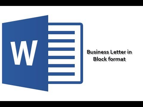 Business Letter - Block Format