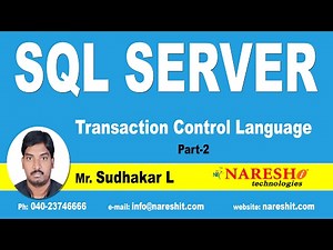 Transaction Control Language in SQL Server Part 2 | MSSQL Training