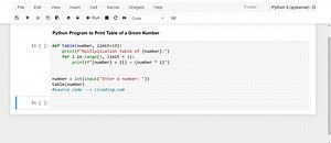 14K views · 189 reactions | Day 27 : Python Program to Print Table of a Given Number | Python Coding | Facebook