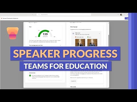 How to use Speaker Progress in Microsoft Teams for Education