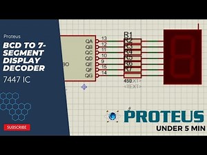 BCD to 7-Segment Display Decoder Circuit using a 7447 IC | Proteus