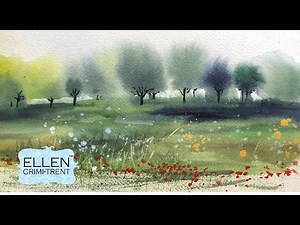 Easy Abstract Watercolor Landscape for Beginners