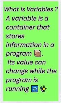 What Is Variables 🔢📦