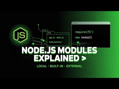 🔥Node.js CH 4 — Modules Explained (Local, Built-in & External) 🔥