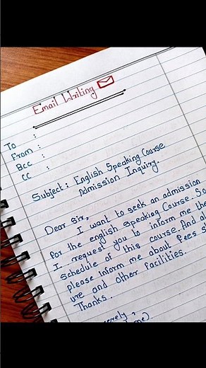 Email Writing In English📧✍️ | email Format #shorts #email