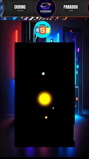 HTML CSS JS Solar System AnimationBuild a Solar System with Code!