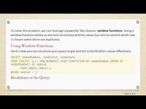 How to Get Distinct Column Values Using SQL in DB2