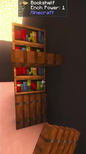 Minecraft simple bookshelf build tutorial #sehar #minecrafthumor #minecraft #gaming #tutorial