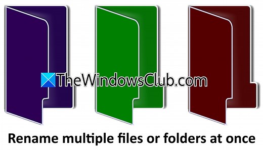 How to rename multiple Files or Folders at once in Windows 11