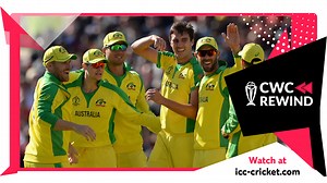 9.6M views · 10K reactions | #OnThisDay last year, Australia held their nerve to clinch a 15-run win against West Indies in CWC19  Log into the ICC video vault to watch unseen extended highlights of the game, including Steve Smith's 73 and Shai Hope's 68 ️ Sign up here  icc-cricket.com/video/vault | ICC - International Cricket Council | Facebook