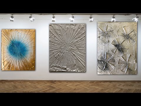 Unique TEXTURED Art ~ Easy wall art using texture modeling paste techniques plus spray paint