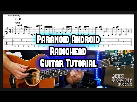 How to play Radiohead Paranoid Android Guitar Tutorial Lesson