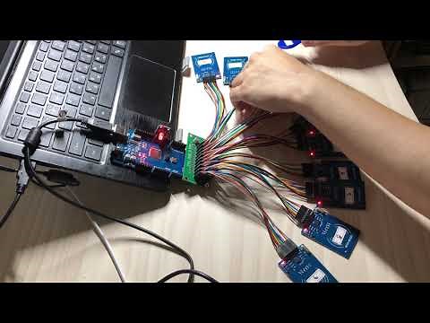 Multiple RC522 arduino rfid 2 ( 10 EA RC522 Arduino RFID demonstration video )