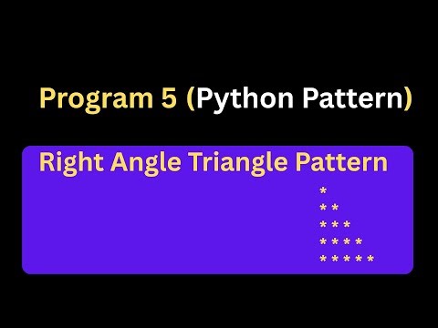 Right Angle Triangle Pattern in Python 🐍 | Easy For Loop Program | Self Coding Skills 💻✨
