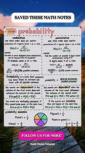 195K views · 494 reactions | Probability Math Notes | Math Tricks Tutorial | Facebook
