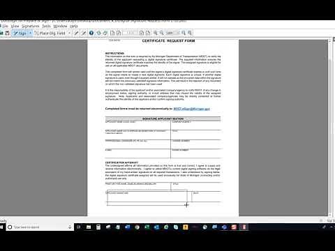 Signing a PDF with DocuSign Software