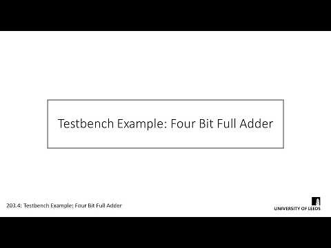Testbench Example: Four Bit Full Adder