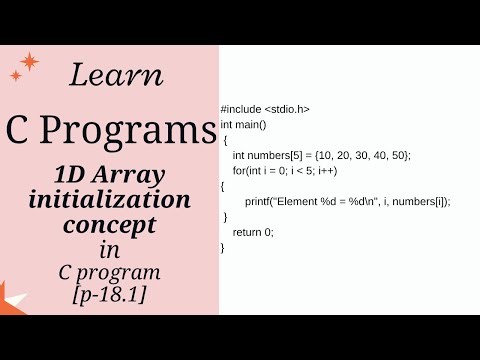 C Programming Tutorial: 1D Arrays Explained with Syntax and Example[p-18.1]