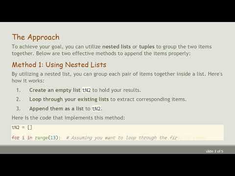 Efficiently Append Two List Items to a Single List in Python