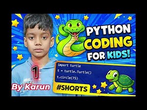 Kids Python Programming 🐍 Beginner Lesson 1 Learn Coding with Karun