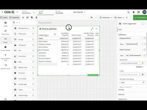 Qlik Sense Tutorial Expression and formula
