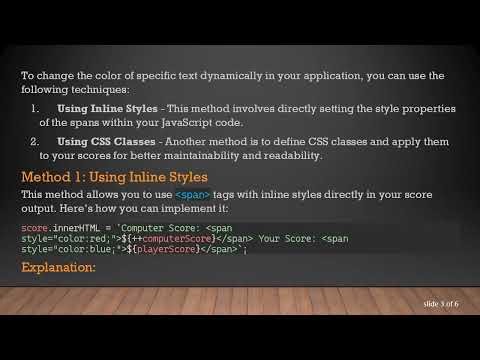 Changing the Color of Your Scores in CSS