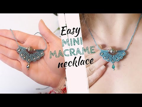 How to make an easy boho macrame necklace tutorial: micro macrame necklace [WITH BEADS]