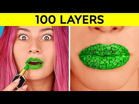 DÉFI DES 100 COUCHES ! 100 Épaisseurs de Maquillage et de Vernis avec 123 GO! CHALLENGE