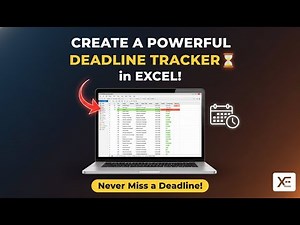 ⏳ Create a Powerful Deadline Tracker in Excel!