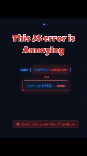 This One Symbol Fixes a Common JS Error ⚡ #codingtips #coding #frontendcourse #learncss #js