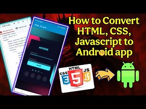 How to Convert HTML Code to APK || Convert Website to Android app 😎