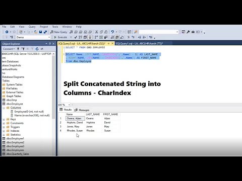 SQL Query | Split Concatenated String into Columns | CharIndex