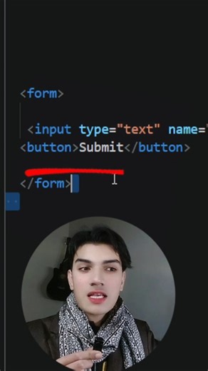 M Saqib Khan on Instagram: "No JavaScript. No click event. No submit handler. Still… the form submits and shows data in the URL 🤯 Do you know why? 👀👇 #MSaqibKhan #HTML #HTMLForm #WebDevelopment #FrontendDeveloper"