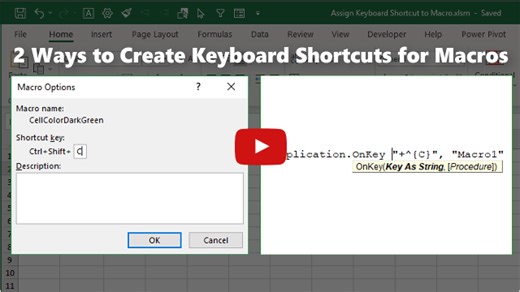 2 Ways to Assign Keyboard Shortcuts to Macros - Excel Campus