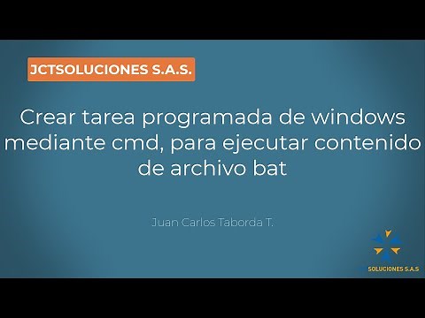 Crear tarea programada de windows mediante cmd, para ejecutar contenido de archivo bat