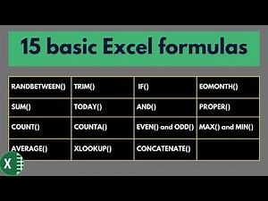 15 Basic Excel Formulas to Learn (With Examples) | Essential Excel Tips